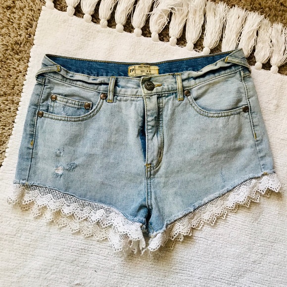 Free People Pants - Lace Bottom FP Shorts